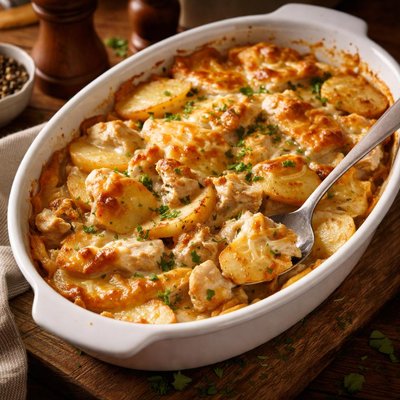 Image of Scalloped Chicken and Potatoes