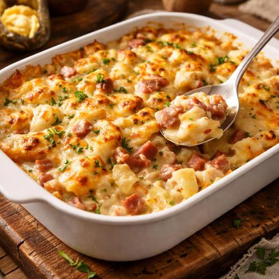 Image of Scalloped Ham and Potato Casserole