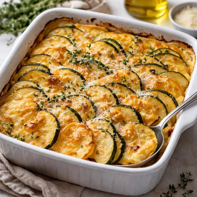 Image of Scalloped Potato and Zucchini Casserole