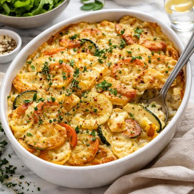 Image of Scalloped Potatoes and Vegetables