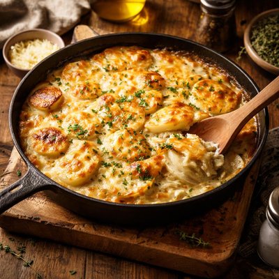 Image of Scalloped Potatoes on the Stovetop