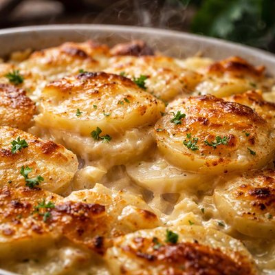 Image of Scalloped Potatoes with Garlic and Cream