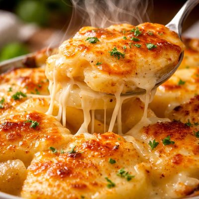 Image of Scalloped Potatoes with Three Cheeses