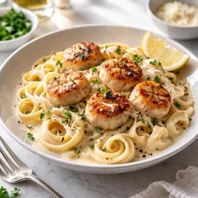 Image of Scallops Alfredo