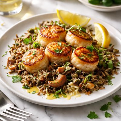 Image of Scallops and Wild Rice