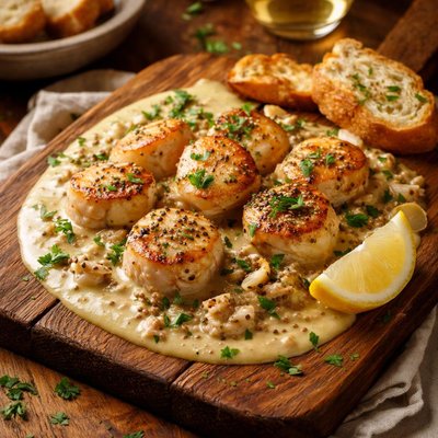 Image of Scallops Dijonaise