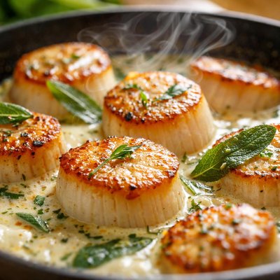 Image of Scallops in Sage Cream