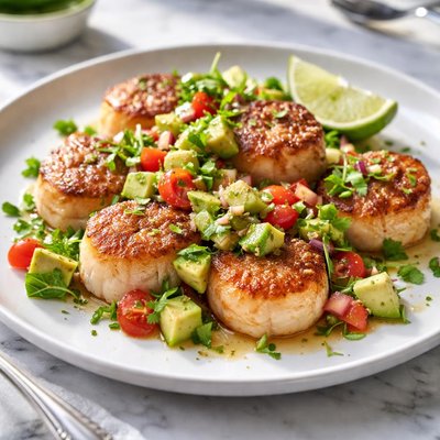 Image of Scallops with Avocado Salsa