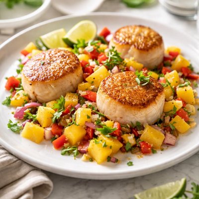 Image of Scallops with Fruit Salsa