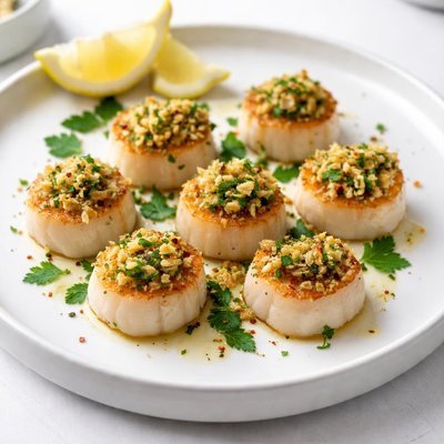 Image of Scallops with Garlic Bread Crumbs Weight Watchers