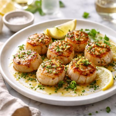 Image of Scallops with Lemon Chive Sauce