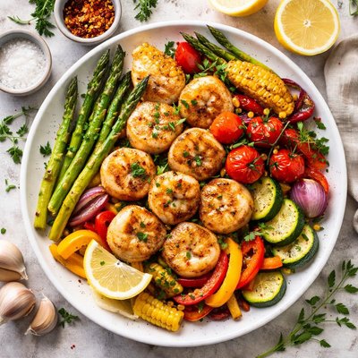 Image of Scallops with Vegetables