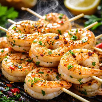 Image of Scampi Shrimp Skewers