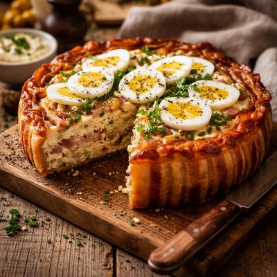 Image of Scandinavian Bacon and Egg Cake