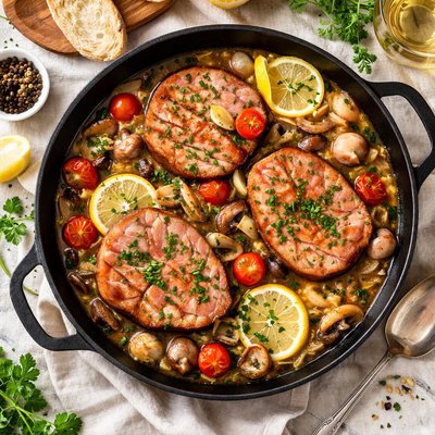 Image of Schienken in Wine Austrian Ham Steak in Wine