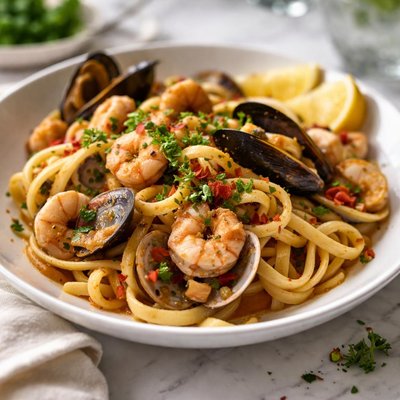Image of Vegetarian Scialatielli Frutti di Mare
