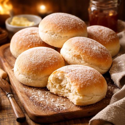 Image of Scottish Baps Soft Morning Bread Rolls