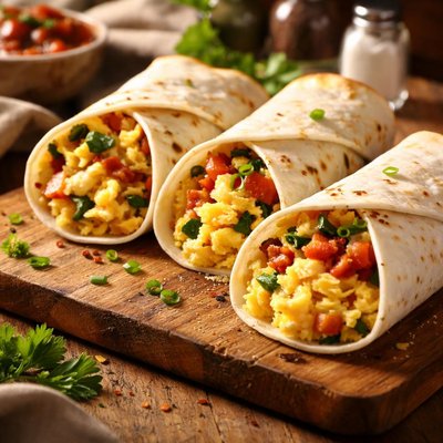 Image of Scrambled Egg Tortilla Wraps Aust Ww 5 5 Pts