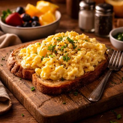 Image of Scrambled Eggs Hotel Style Very Simple