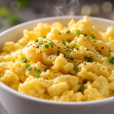 Image of Scrambled Eggs in the Microwave Great for Work