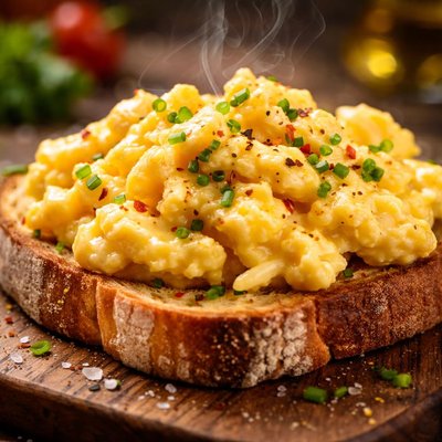 Image of Whole30 Scrambled Eggs on Toast