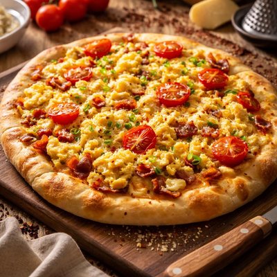 Image of Scrambled Eggs Soft Crust Pizza