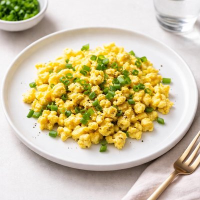 Image of Vegan Scrambled Eggs with Green Onions