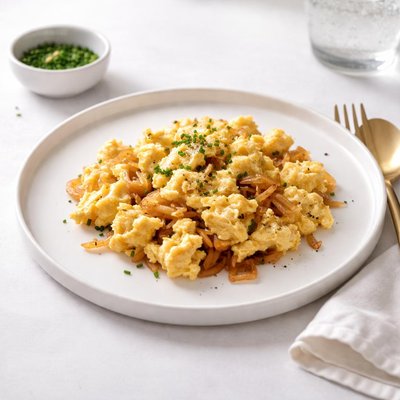 Image of Whole30 Scrambled Eggs with Onions
