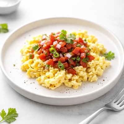 Image of Whole30 Scrambled Eggs with Salsa