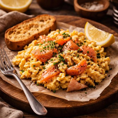 Image of Scrambled Eggs with Smoked Salmon
