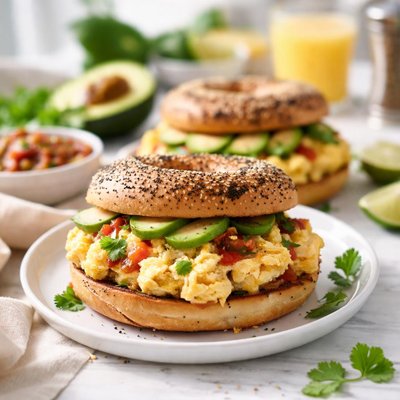 Image of Scrambled Salsa Egg Sandwiches