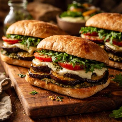 Image of Scrumptious Easy Eggplant Sandwiches