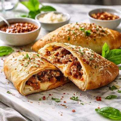 Image of Scrumptious Sausage Calzones