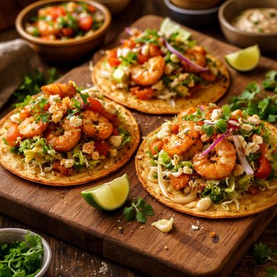 Image of Scrumptious Shrimp Tostadas