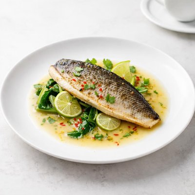 Image of Sea Bass with Lime Ginger Sauce
