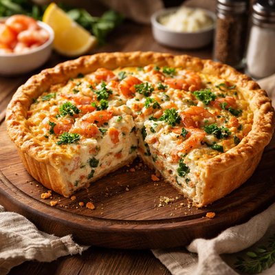 Image of Seafood Cream Cheese Quiche