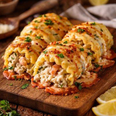 Image of Seafood Lasagna Rollups