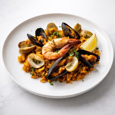 Image of Seafood Paella Avec Eric