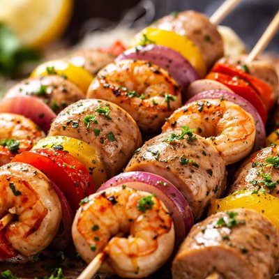 Image of Seafood Sausage Kabobs