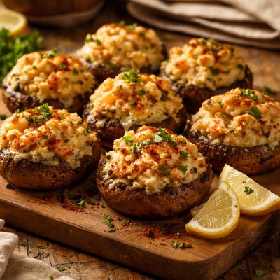 Image of Seafood Stuffed Mushrooms