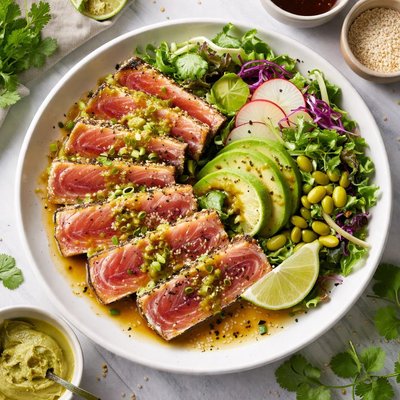 Image of Seared Ahi Tuna Glazed with Wasabi Butter