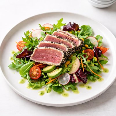 Image of Seared Ahi Tuna Salad with Wasabi Vinaigrette