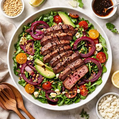 Image of Seared Beef and Red Onion Salad