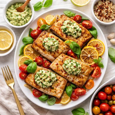 Image of Seared Mahi Mahi with Zesty Basil Butter
