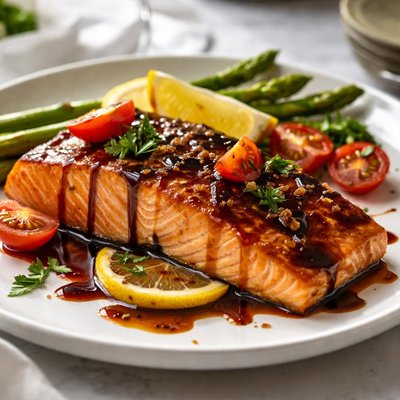 Image of Seared Salmon with Balsamic Glaze