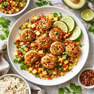Image of Seared Scallops with Pineapple