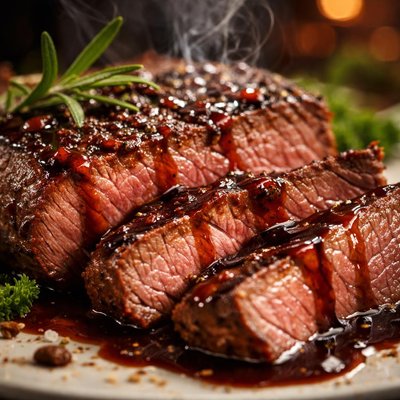 Image of Seared Sirloin with Sweet Balsamic Sauce