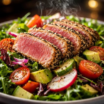 Image of Whole30 Seared Tuna Salad