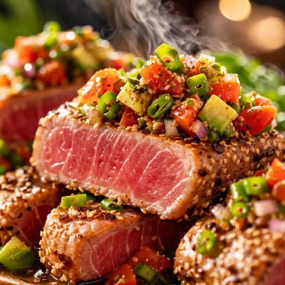 Image of Seared Tuna with Japanese Salsa
