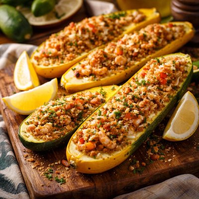 Image of Seaside Stuffed Summer Squash